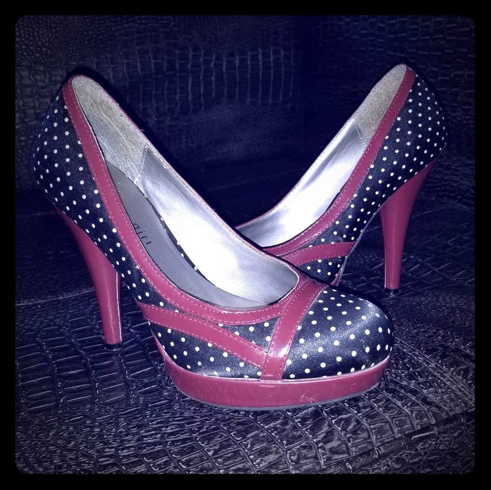Madden Girl polka dot heels